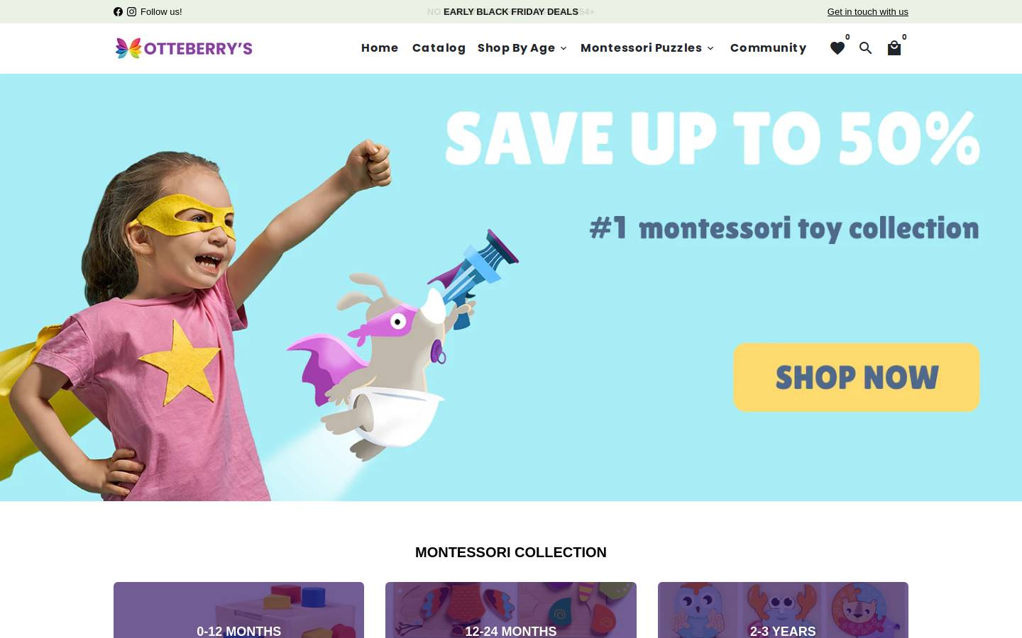 otteberrys.com homepage screenshot
