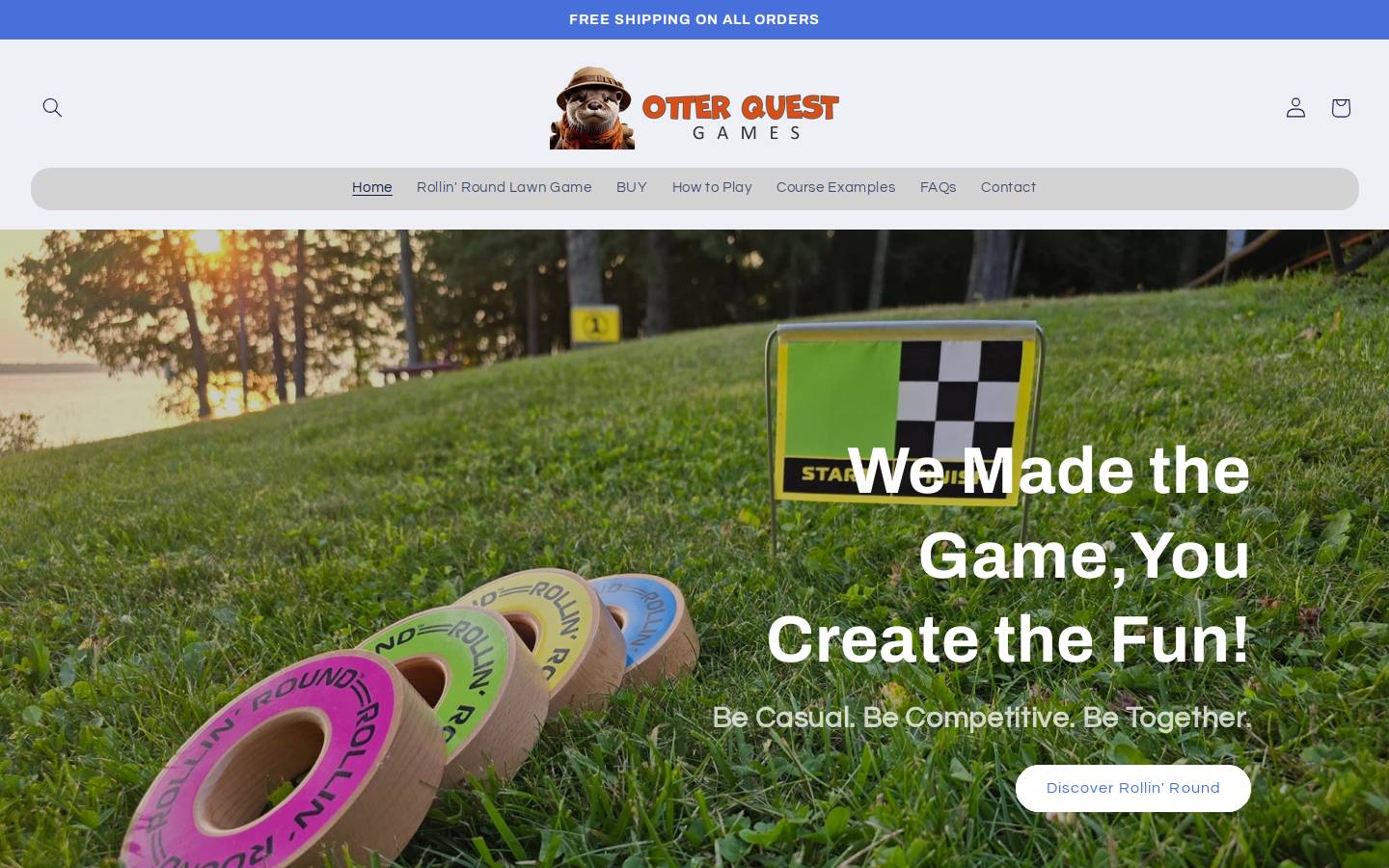 otterquestgames.com homepage screenshot