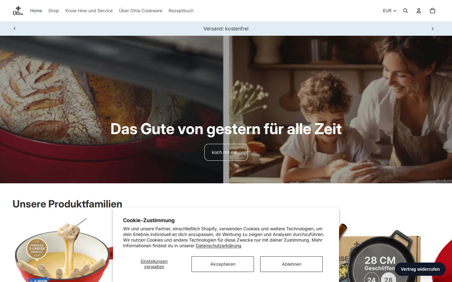 ottia-toepfe.de homepage screenshot