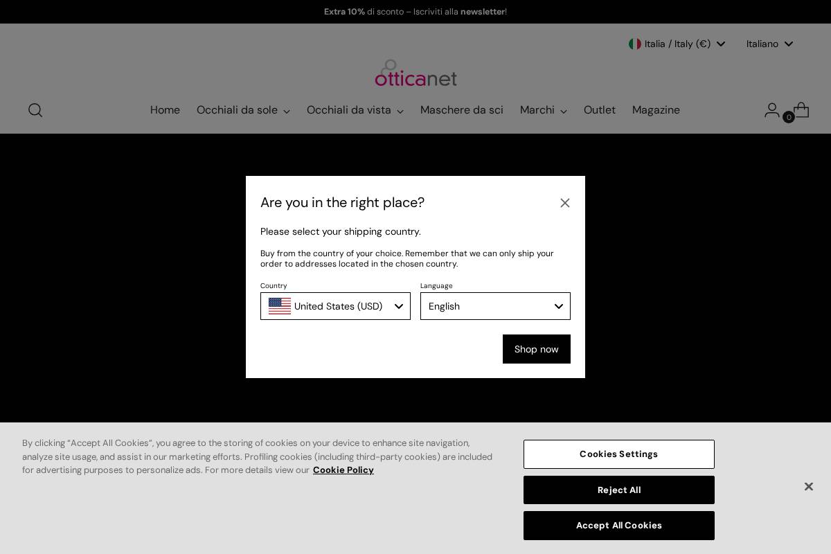 Otticanet homepage screenshot