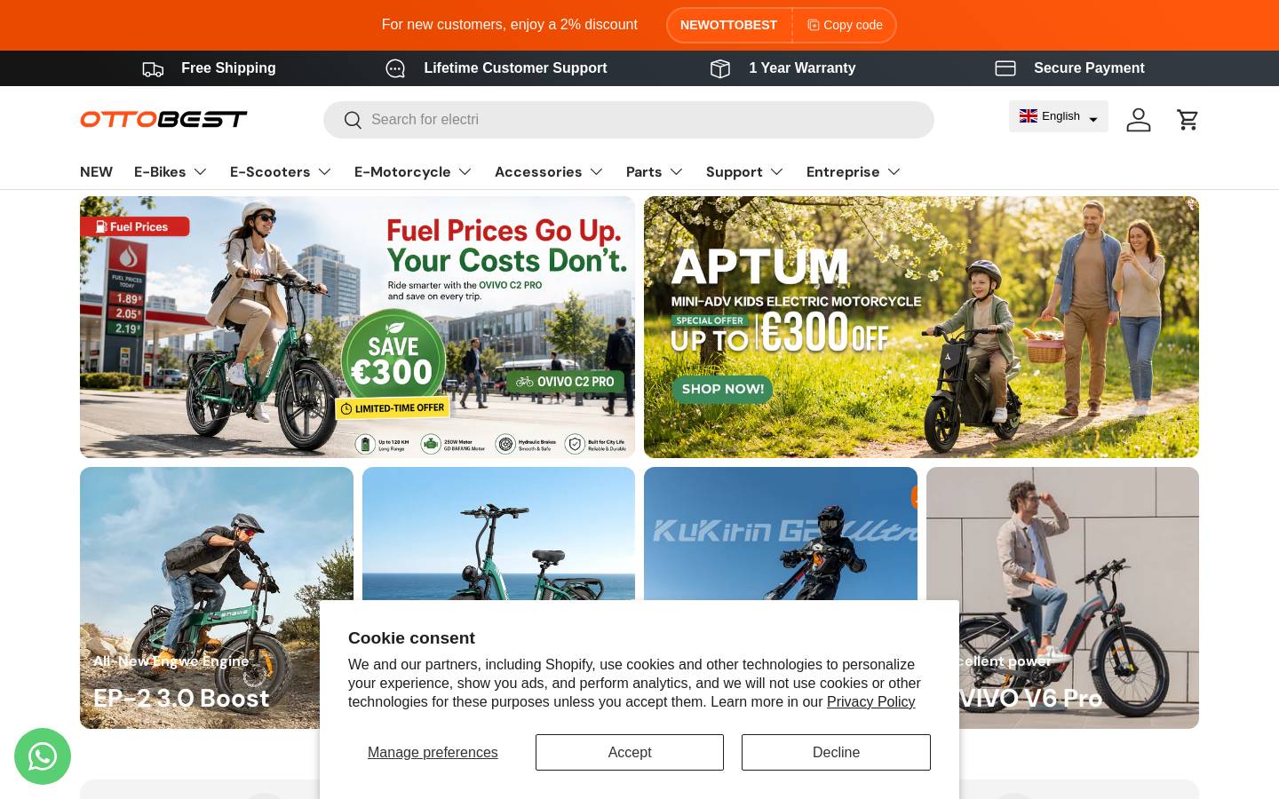 ottobest.com homepage screenshot