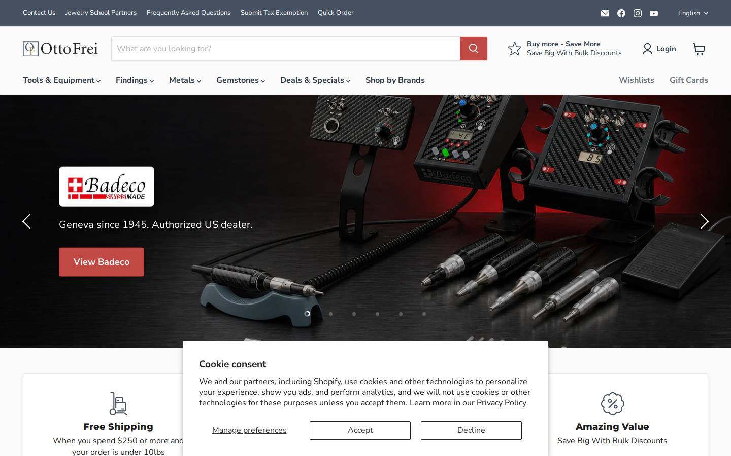 Otto Frei homepage screenshot