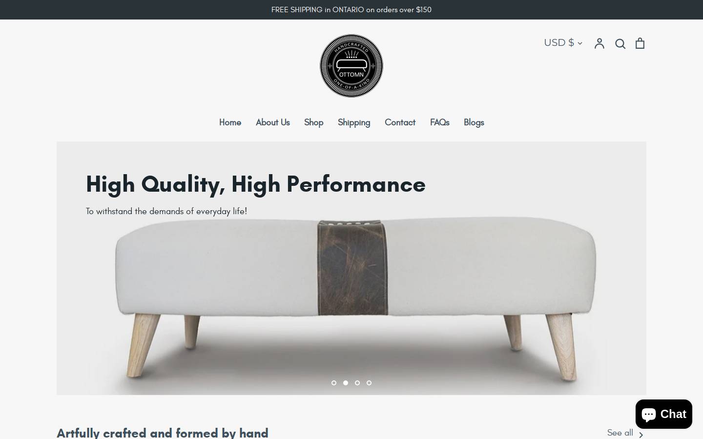 ottomn.ca homepage screenshot