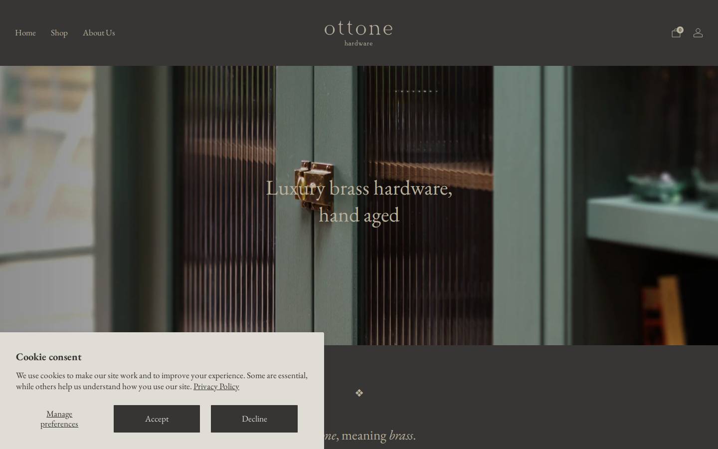 Ottone Hardware homepage screenshot
