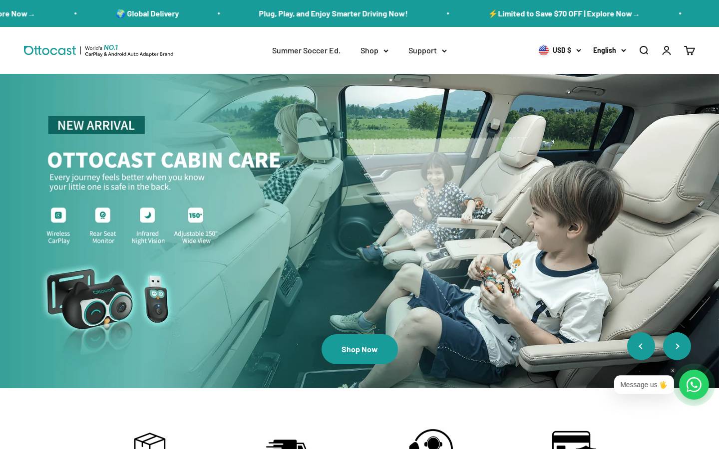 Ottoscreen homepage screenshot
