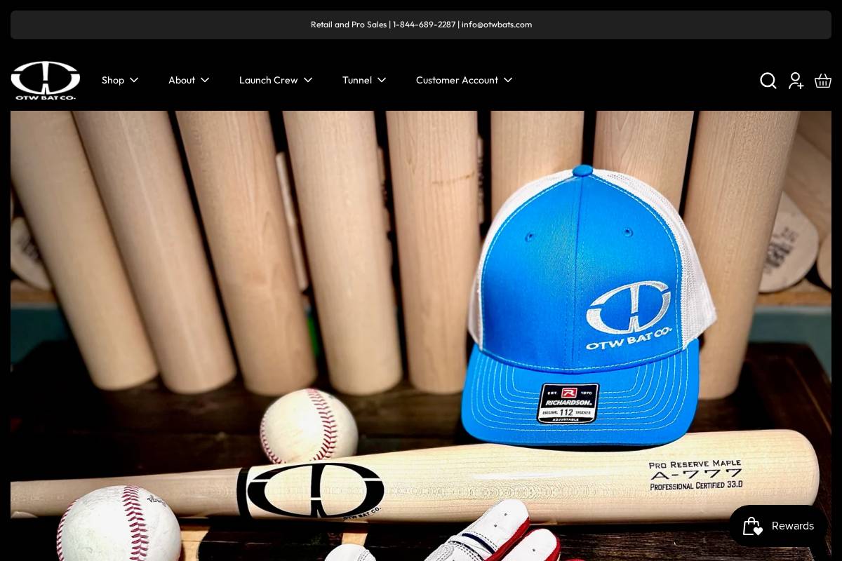 otwbats.com homepage screenshot