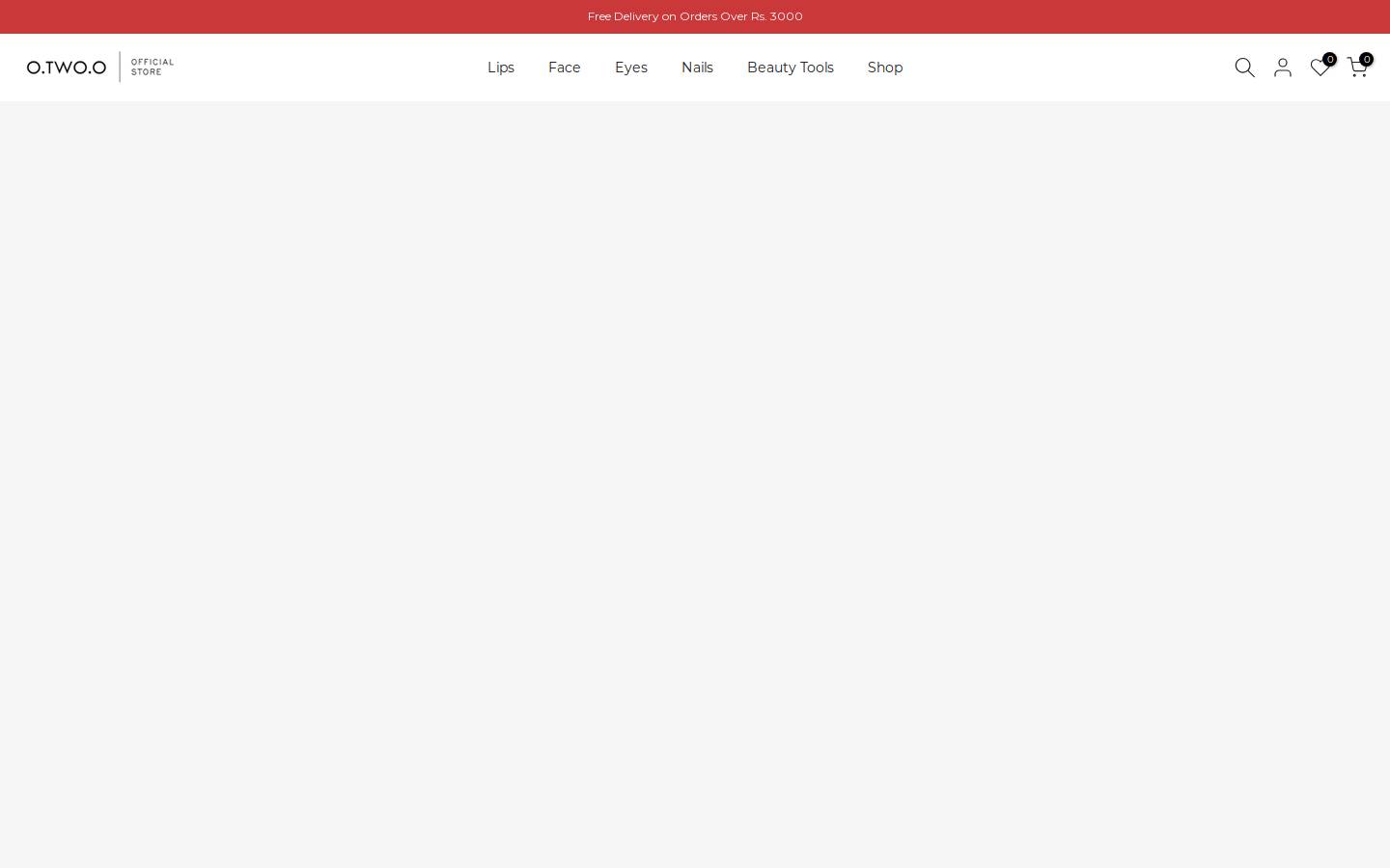 otwoocosmetics.co homepage screenshot