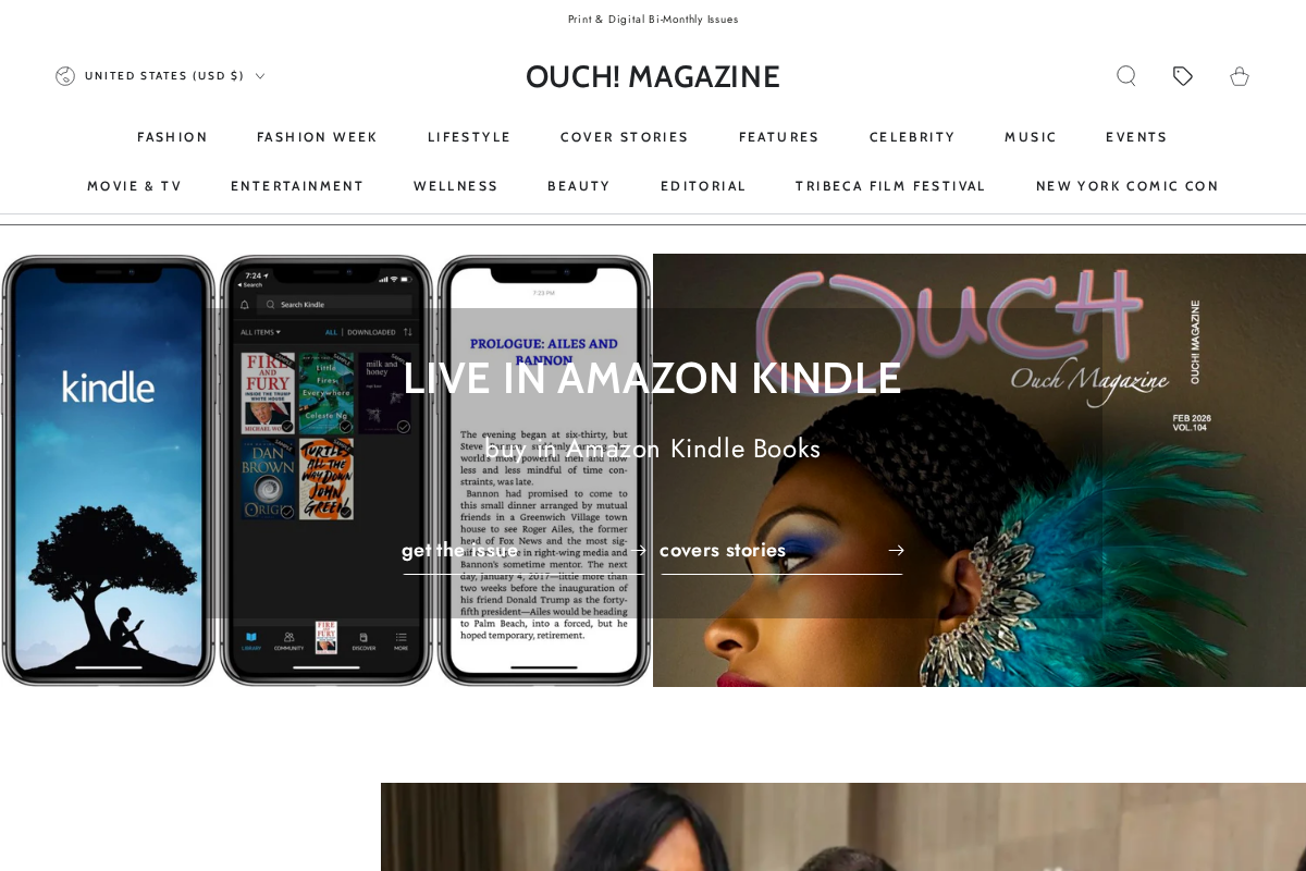 Ouchmagazine homepage screenshot