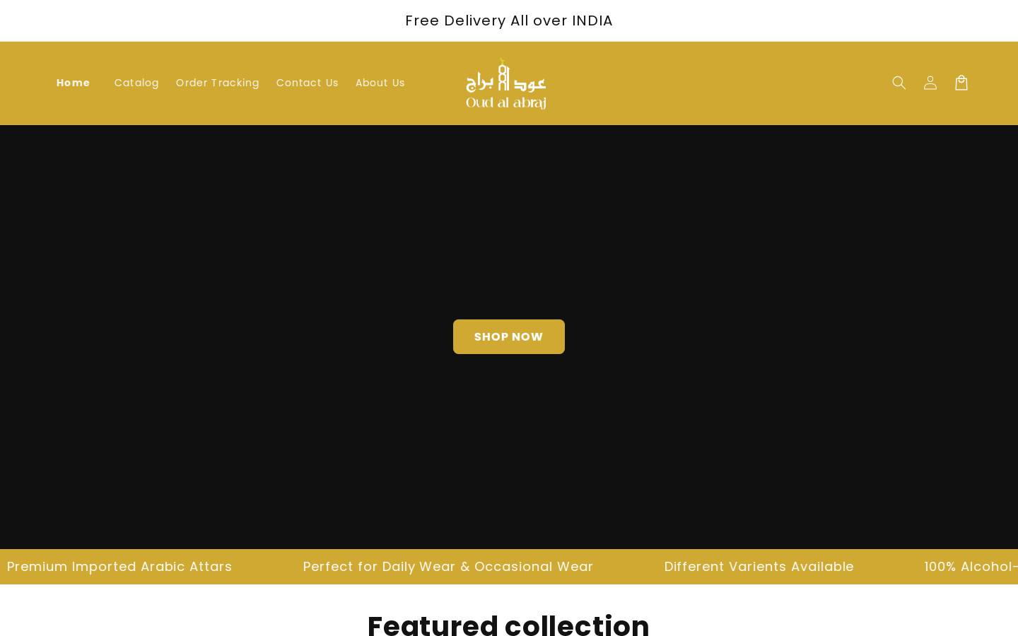 oudalabraj.store homepage screenshot