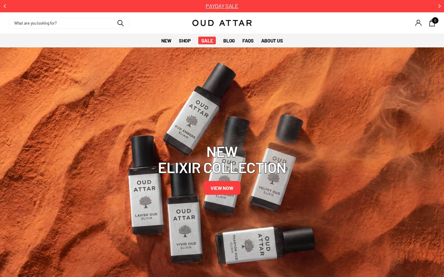 Oud Attar homepage screenshot