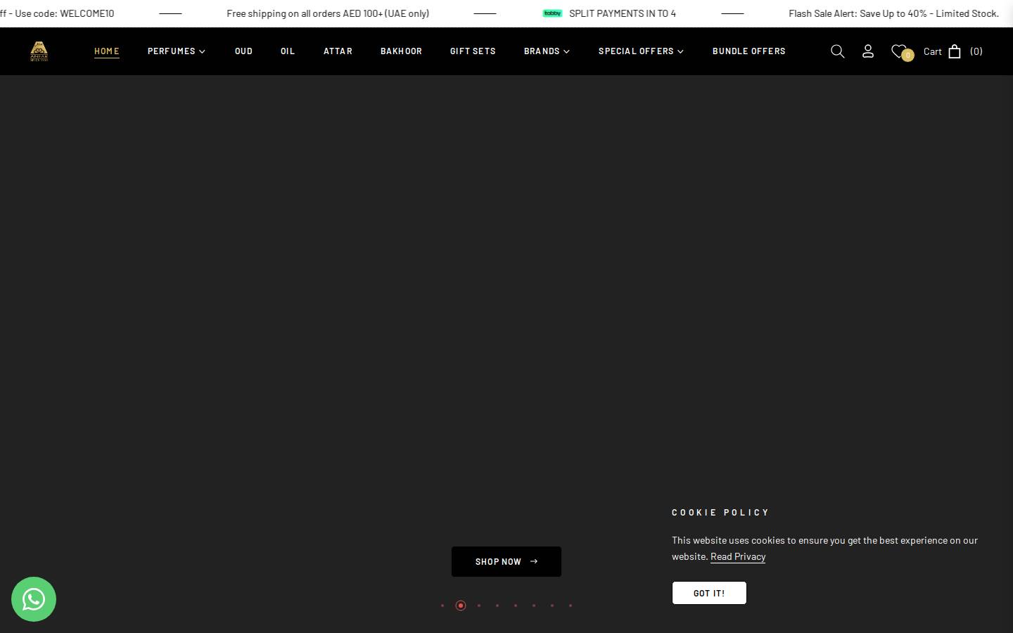 oudhalanfar.com homepage screenshot