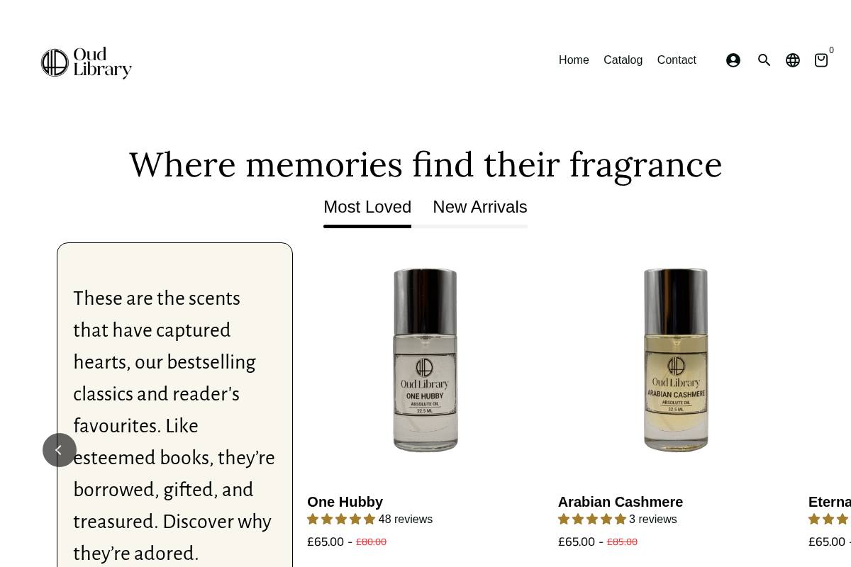 Oud Library homepage screenshot