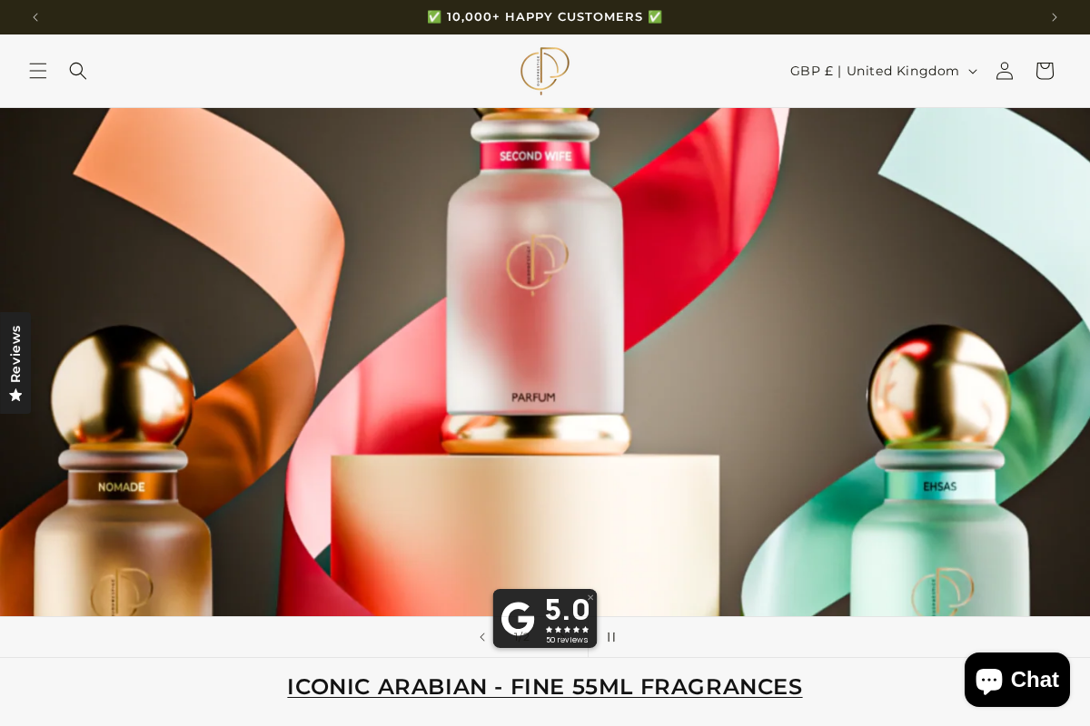 OUDPRESTIGE Perfumery homepage screenshot