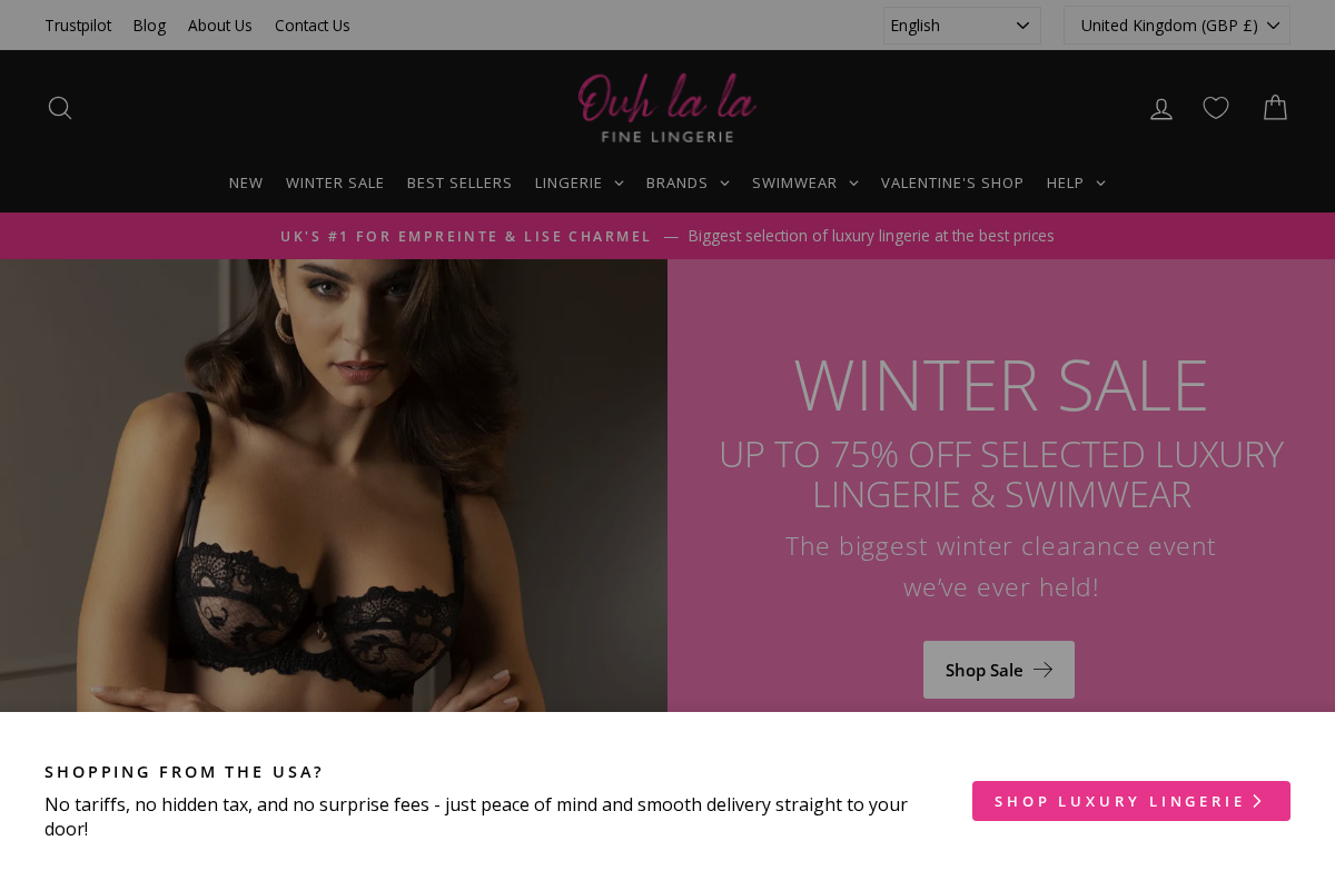 Ouh La La Limited homepage screenshot