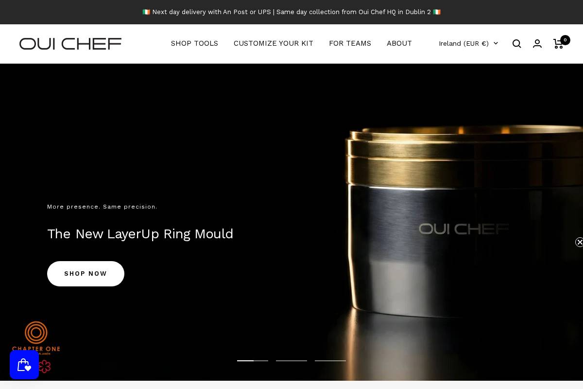 OUI CHEF homepage screenshot