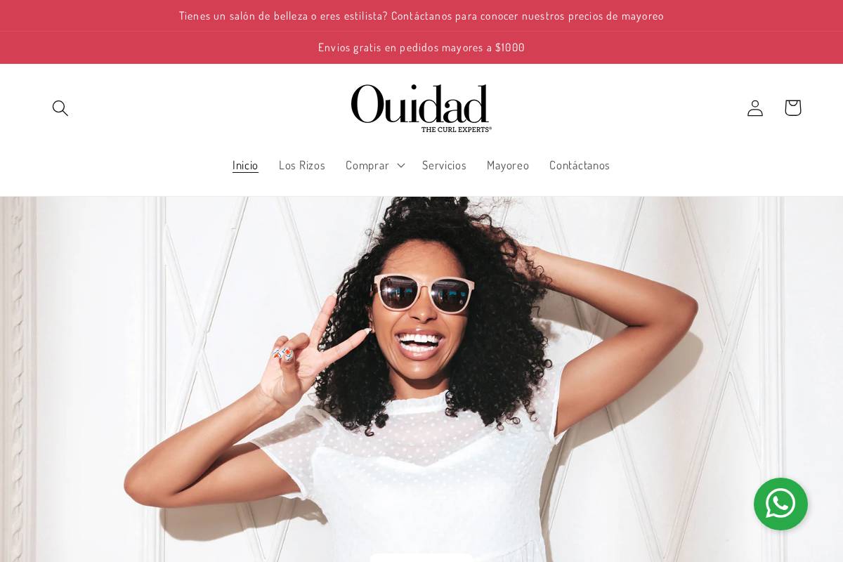 Ouidad homepage screenshot