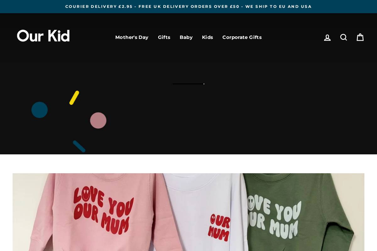 Our Kid homepage screenshot