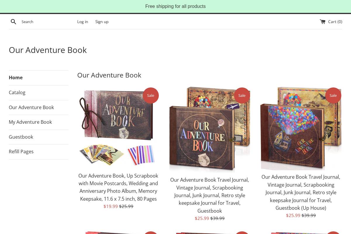 ouradventurebook.com homepage screenshot