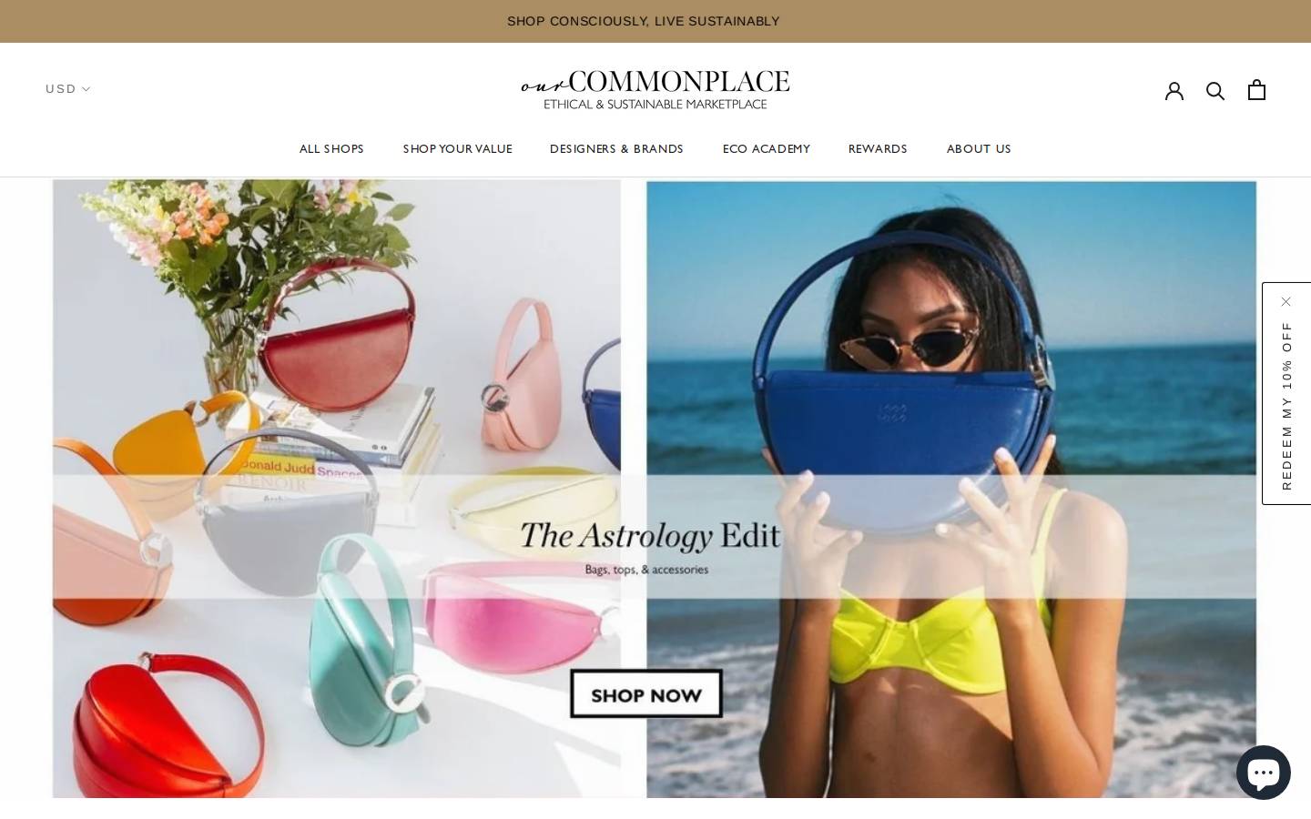 ourcommonplace.co homepage screenshot
