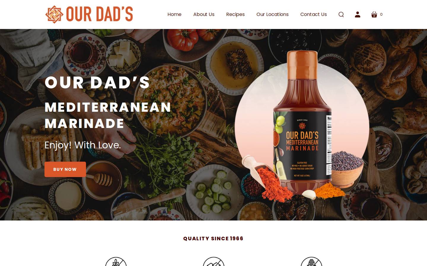 ourdads.com homepage screenshot