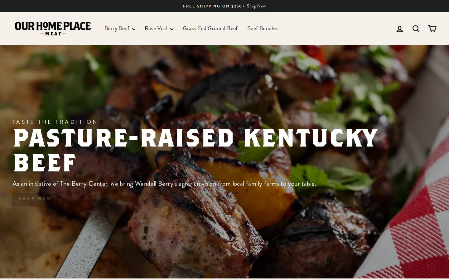 ourhomeplacemeat.com homepage screenshot