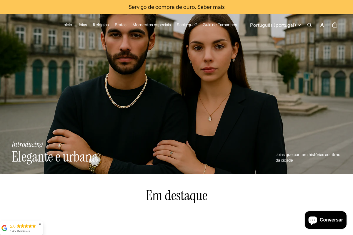 ourivesariacarlosalberto.com homepage screenshot