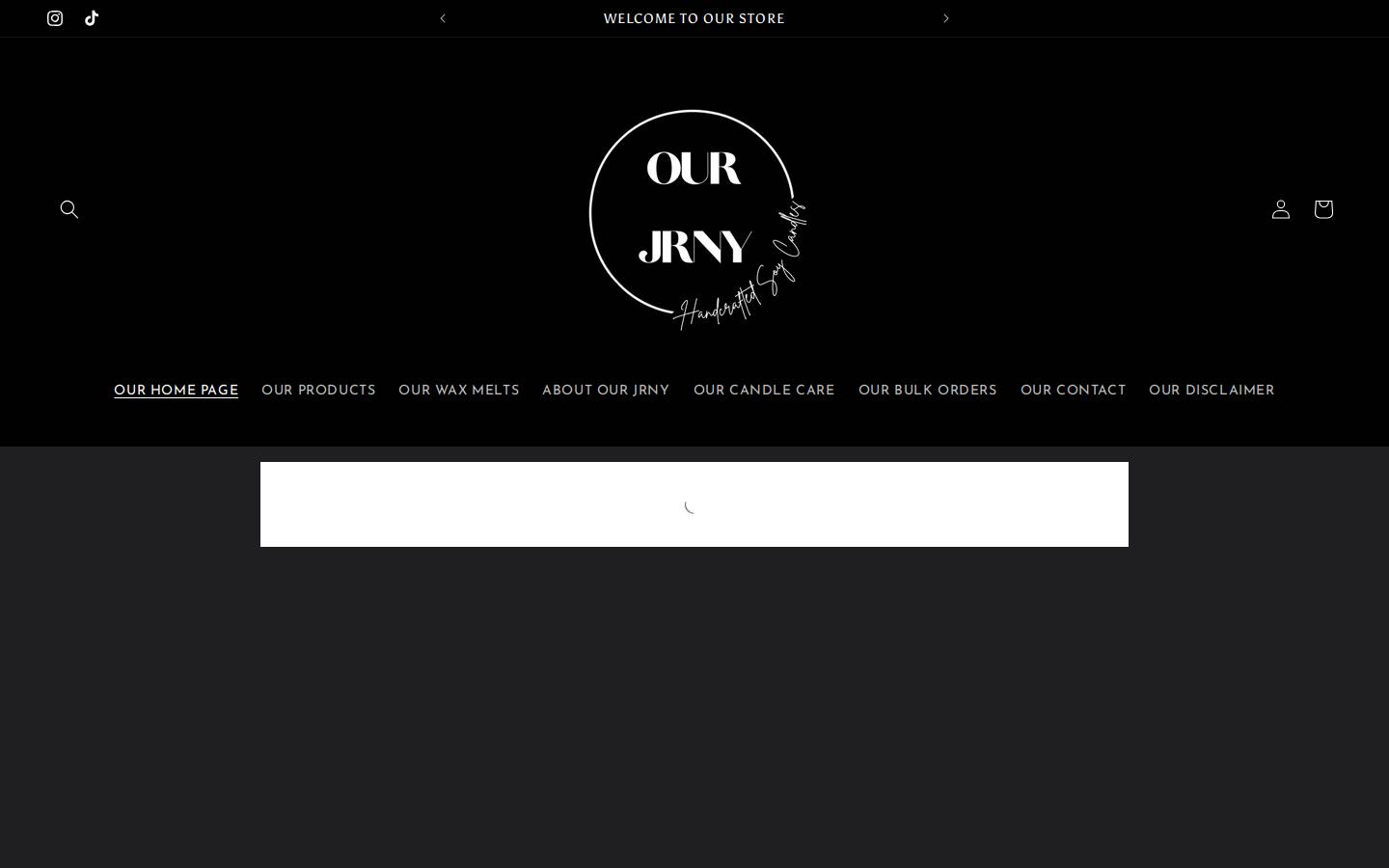 ourjrnycandles.com homepage screenshot