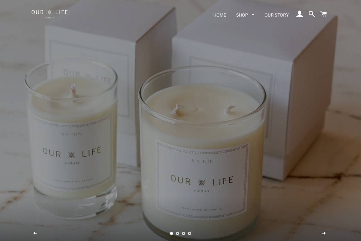 ourlifebystellas.com homepage screenshot