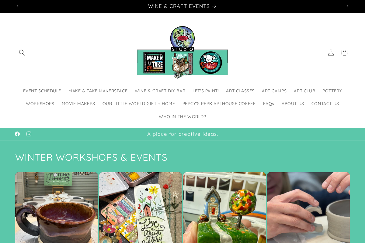 Our Little World Studio homepage screenshot