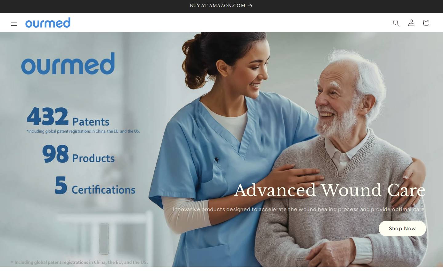 ourmedus.com homepage screenshot