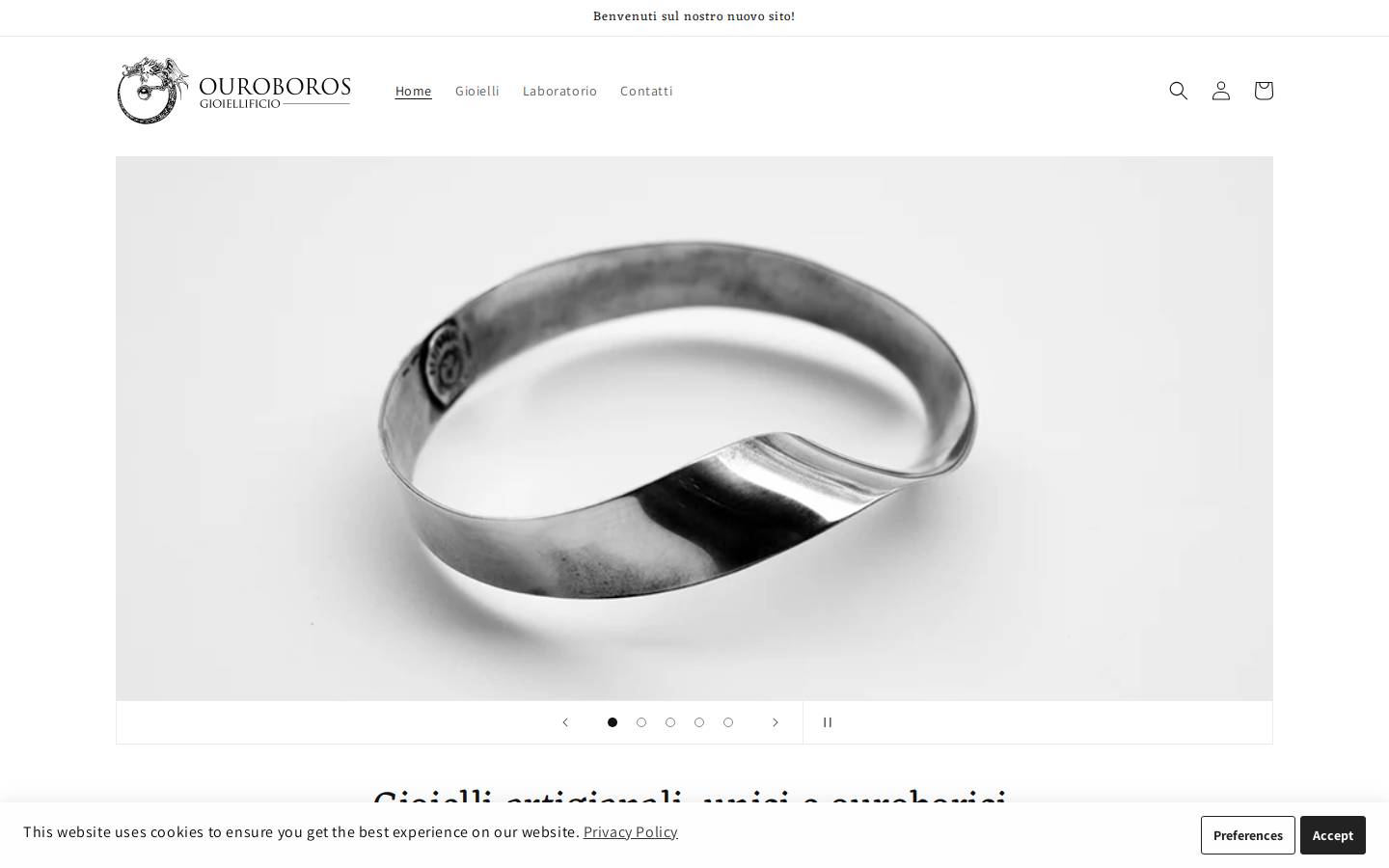 ouroborosgioiellificio.com homepage screenshot