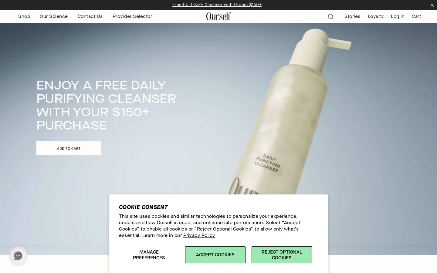 ourself.com homepage screenshot