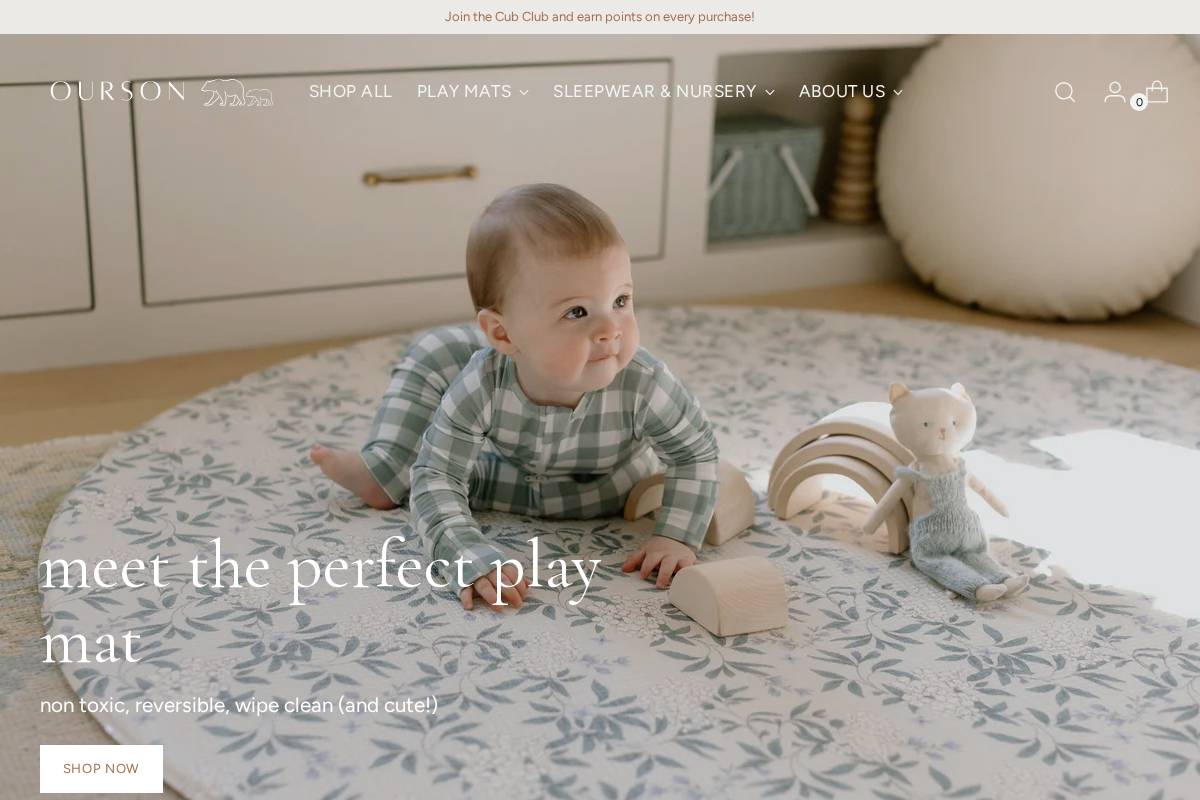 Ourson Baby homepage screenshot