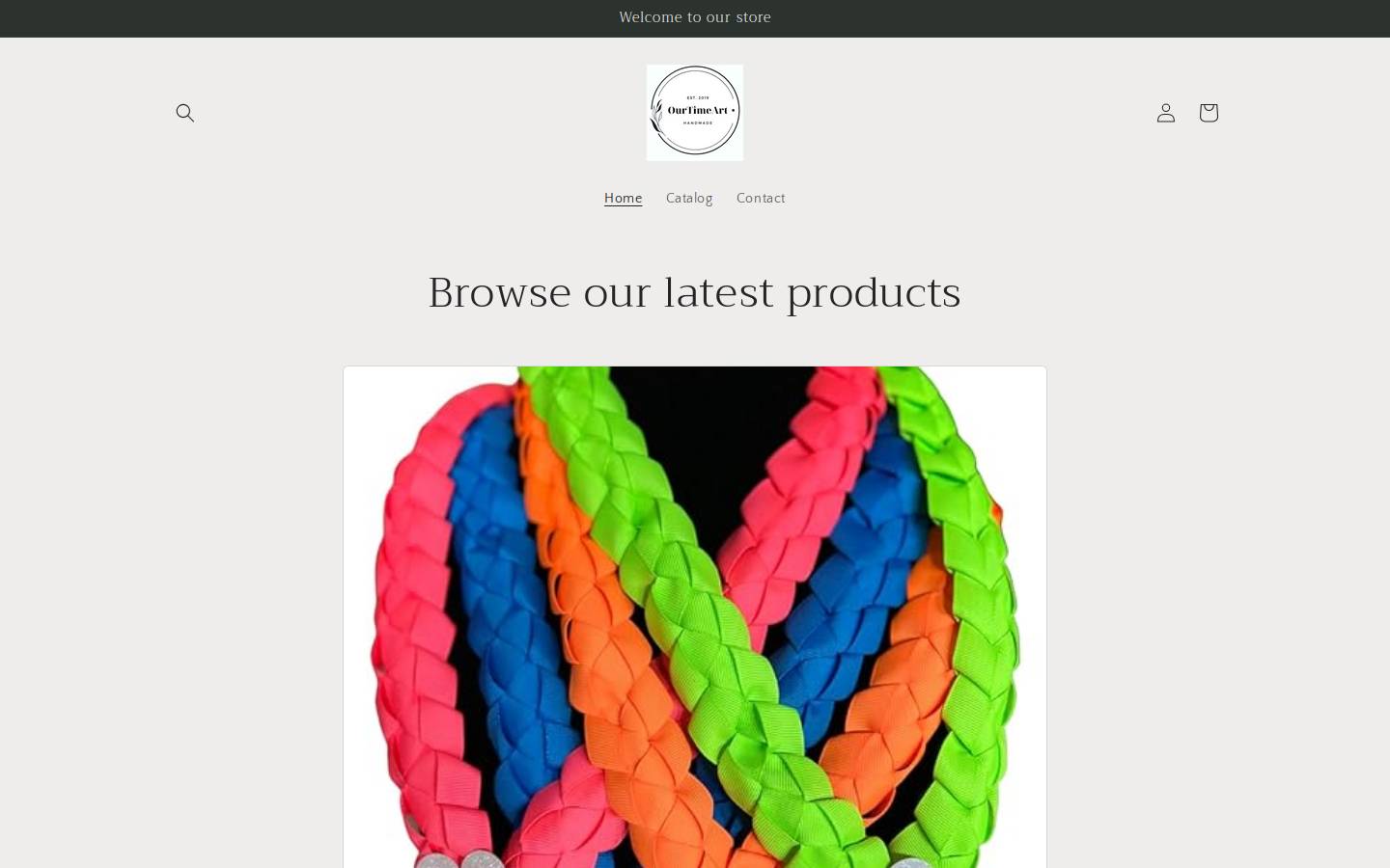 ourtimeart.com homepage screenshot