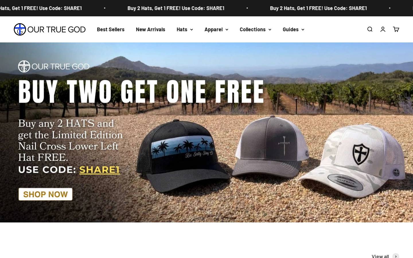 ourtruegod.com homepage screenshot