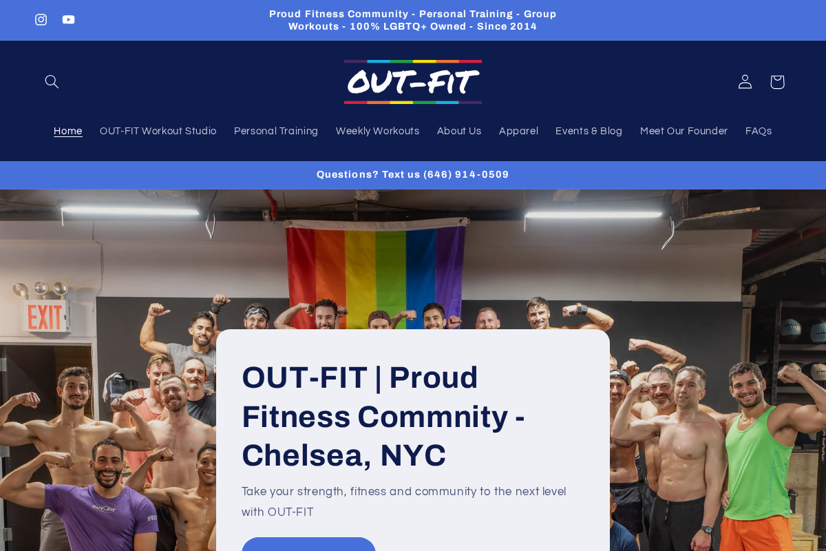 OUT-FIT | PROUD homepage screenshot
