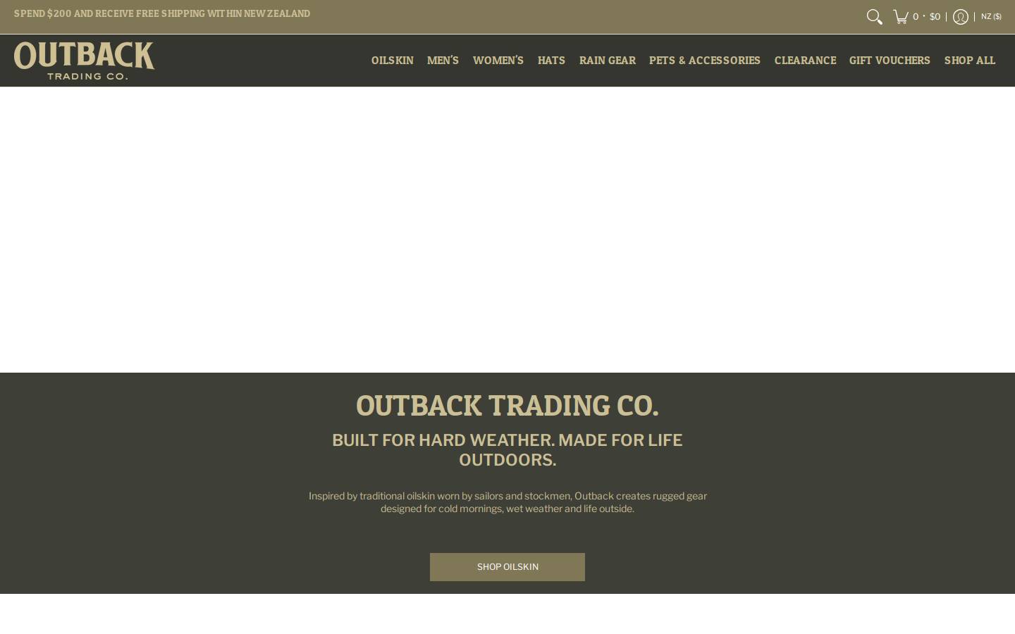 outbacktrading.co.nz homepage screenshot