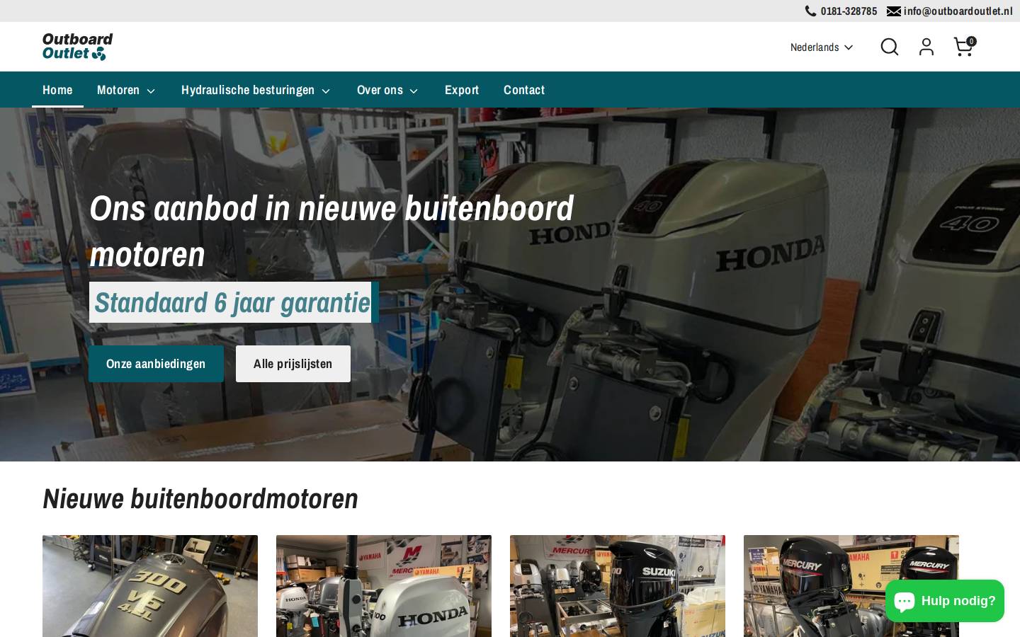 outboardoutlet.nl homepage screenshot