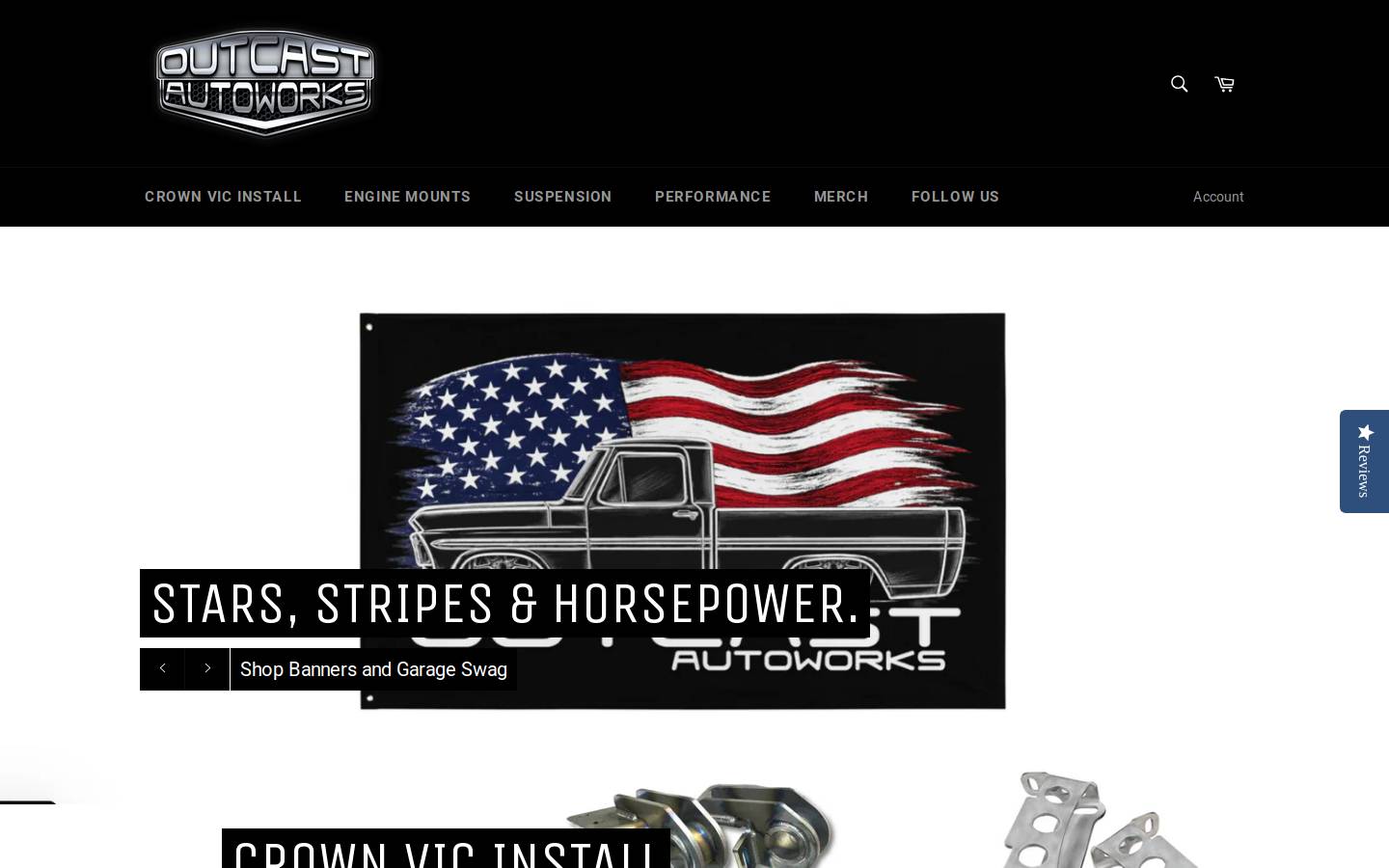 outcastautoworks.com homepage screenshot