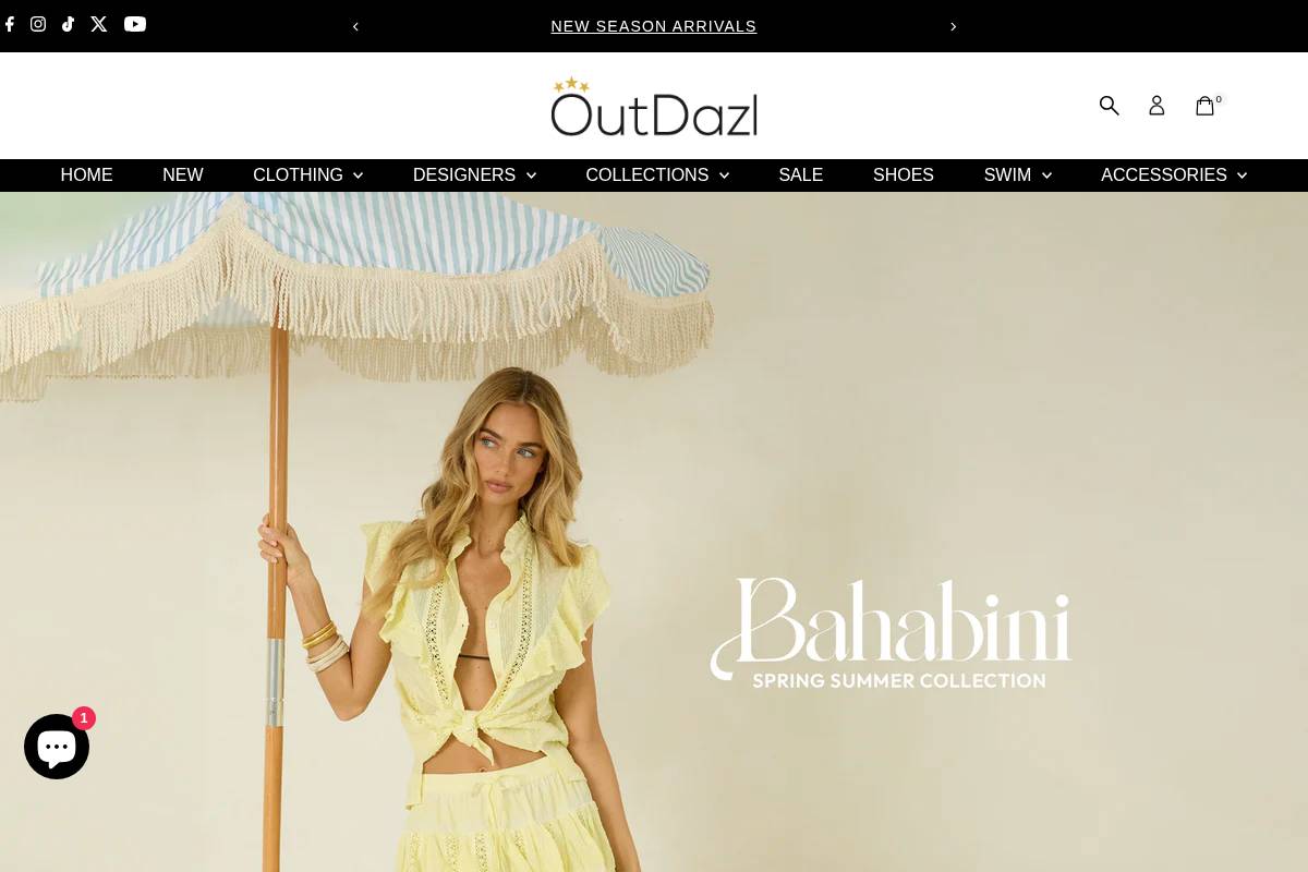 OutDazl homepage screenshot