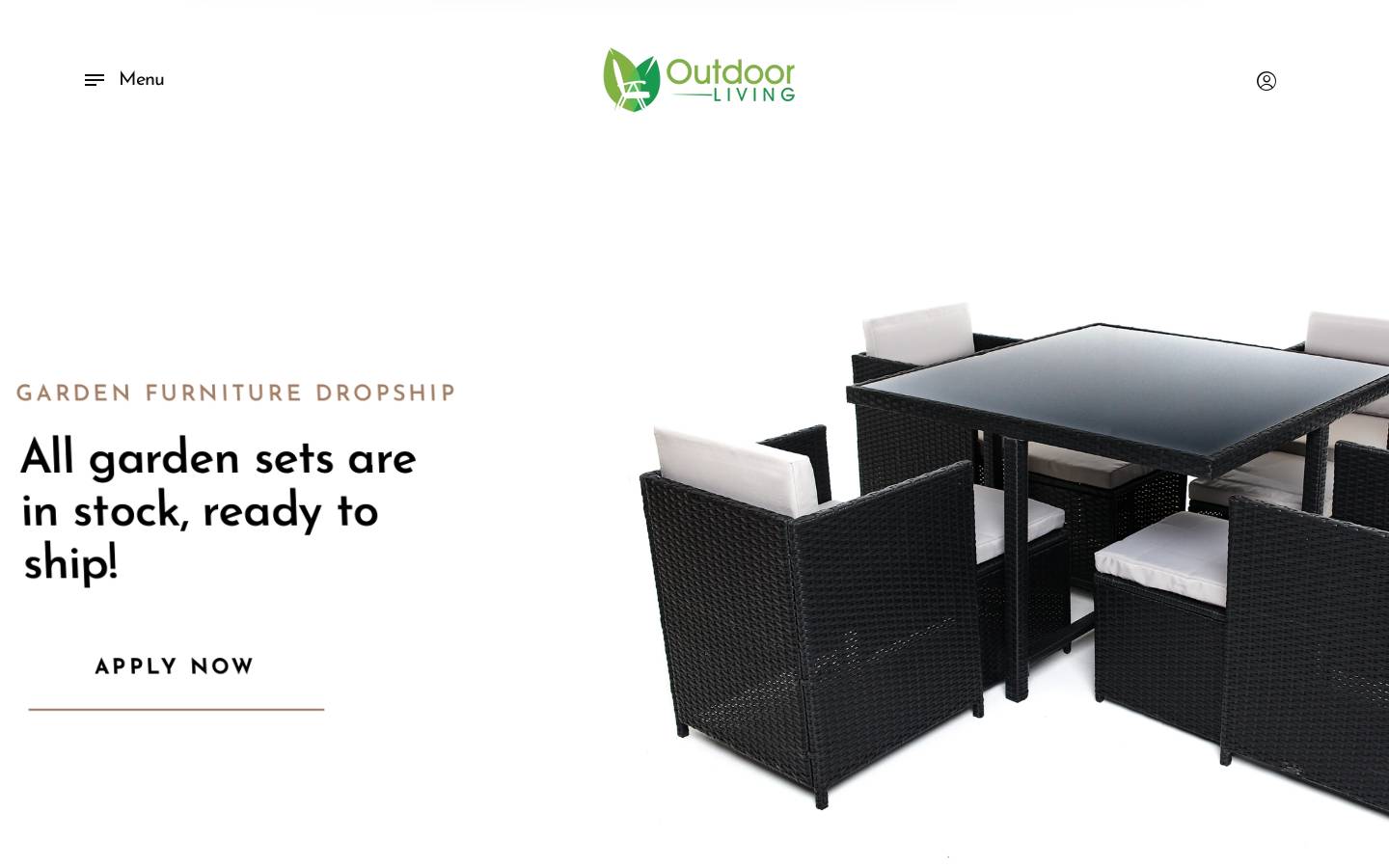 Outdoor Living homepage screenshot