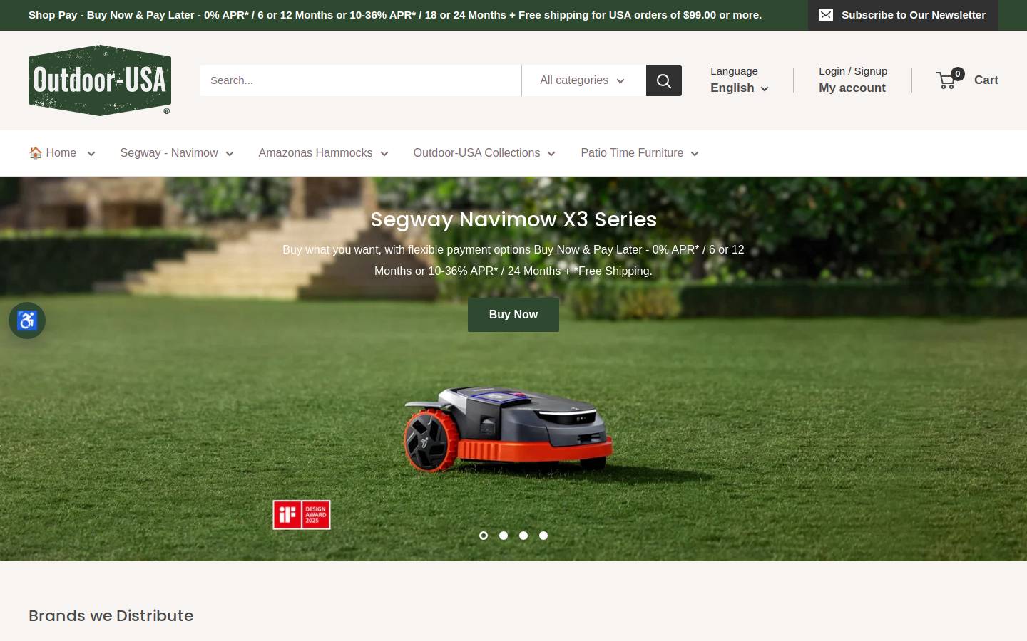 Outdoor-Usa® homepage screenshot