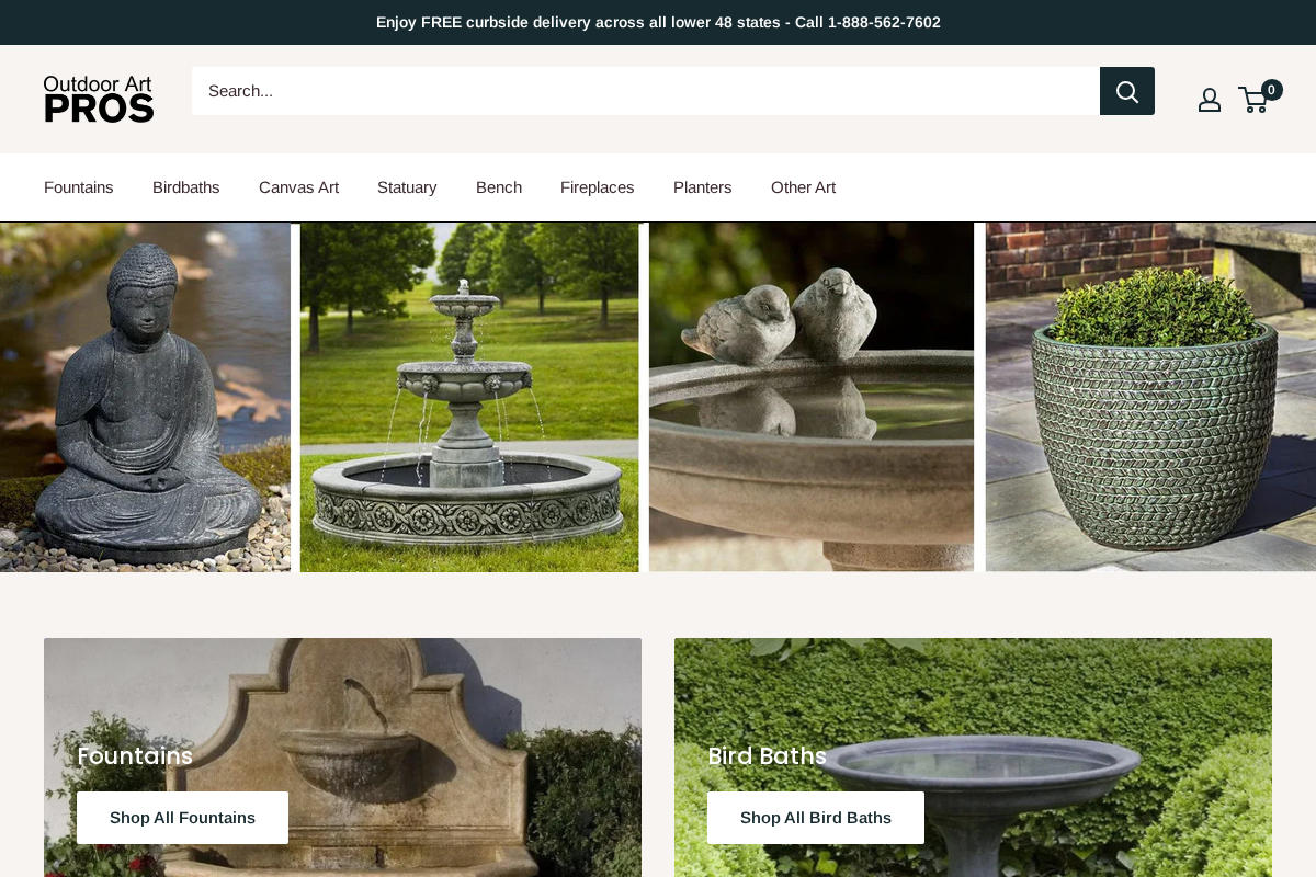 Outdoor Art Pros homepage screenshot