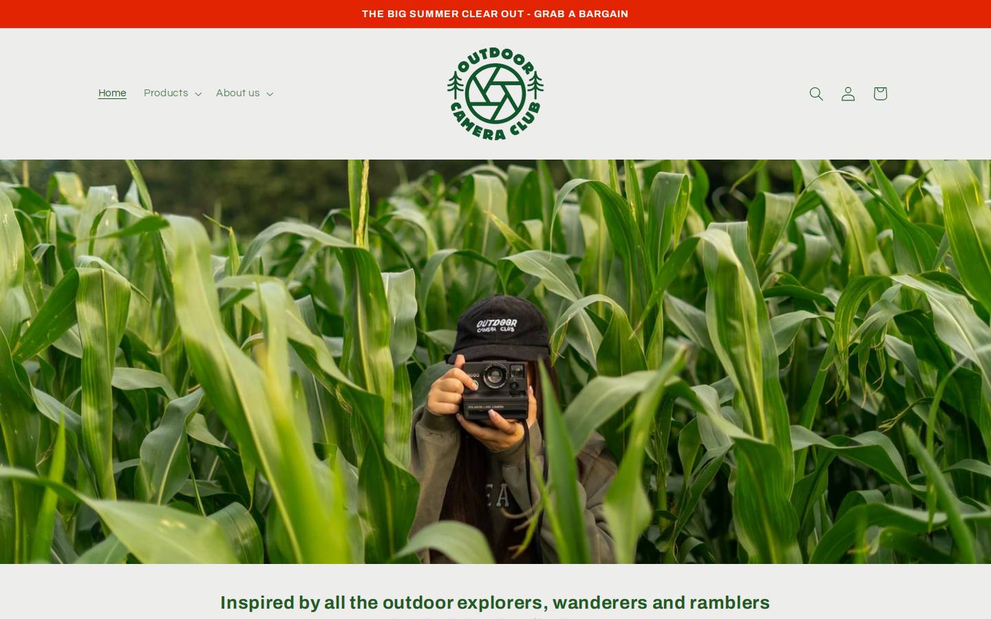 Outdoor Camera Club homepage screenshot