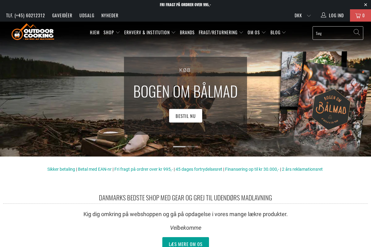 Outdoor Cooking homepage screenshot