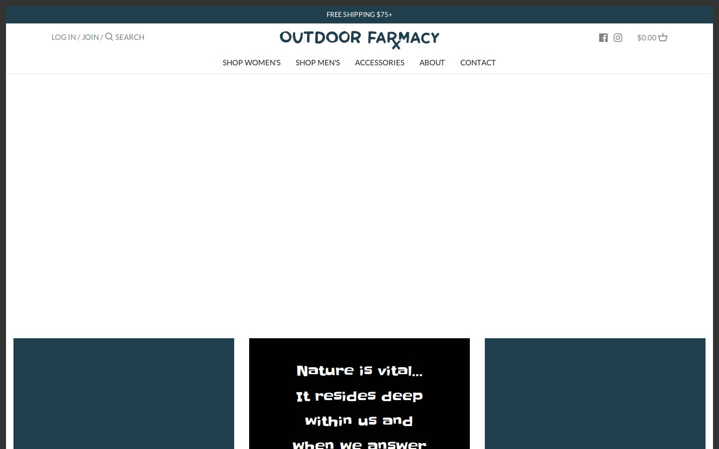 outdoorfarmacy.com homepage screenshot