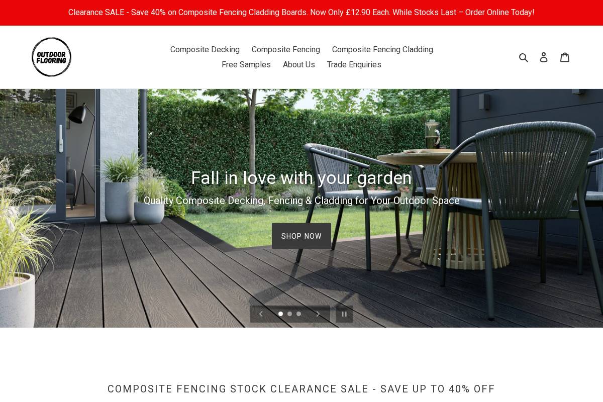 outdoorfloorco.com homepage screenshot