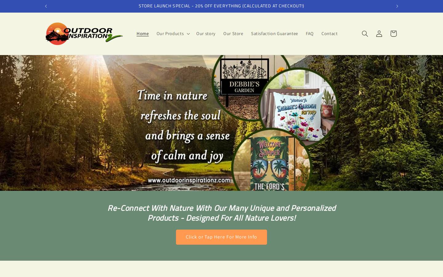 outdoorinspirationz.com homepage screenshot