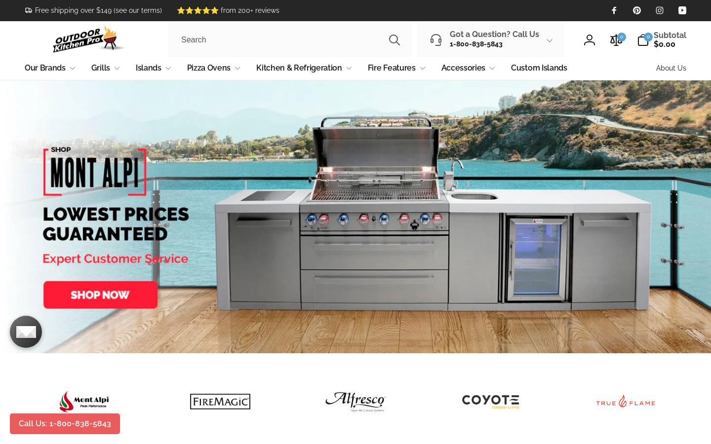 outdoorkitchenpro.com homepage screenshot