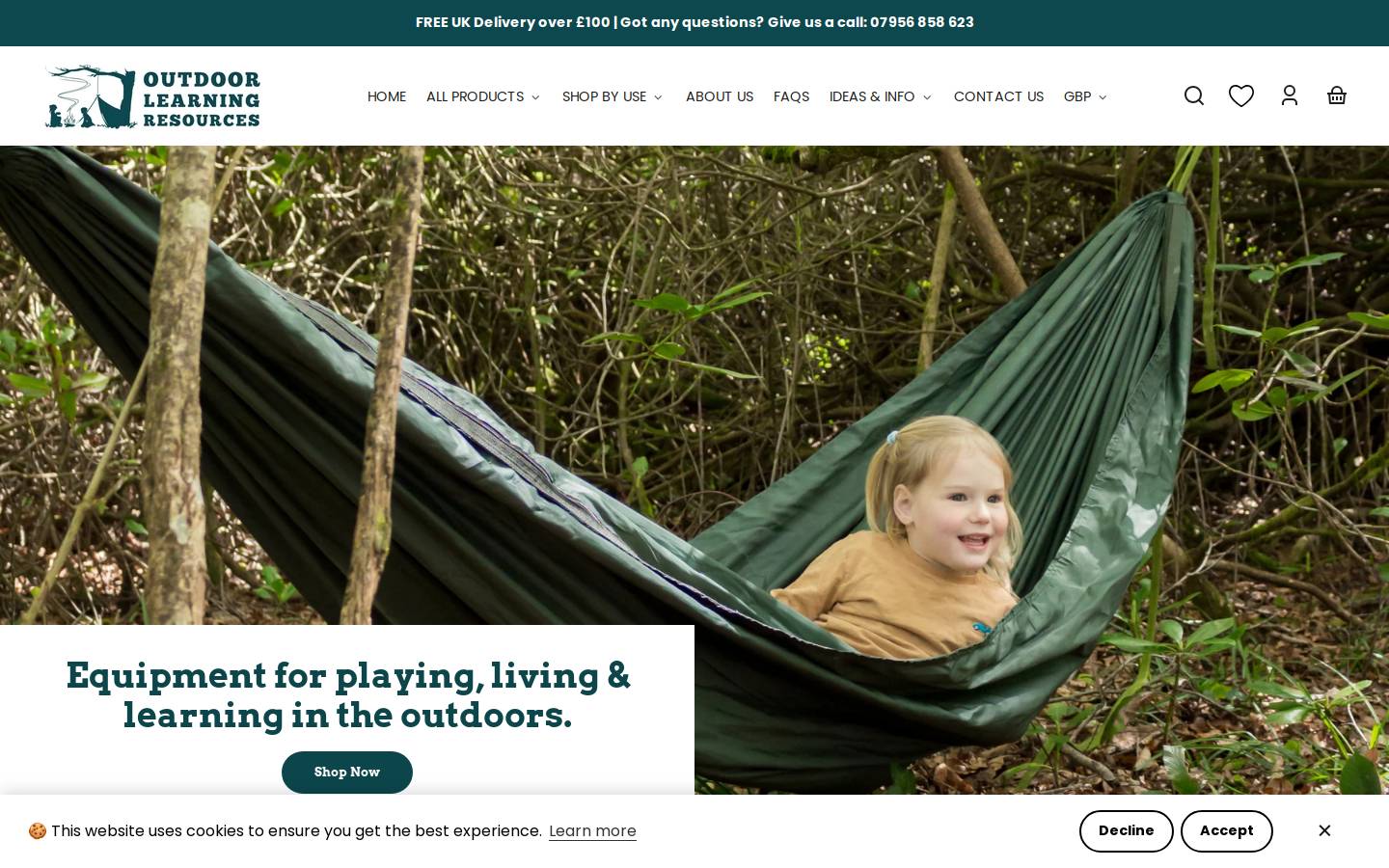 Outdoor Learning Resources homepage screenshot